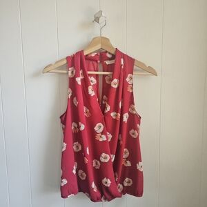 LUSH Rasberry Poppy Crossover Top